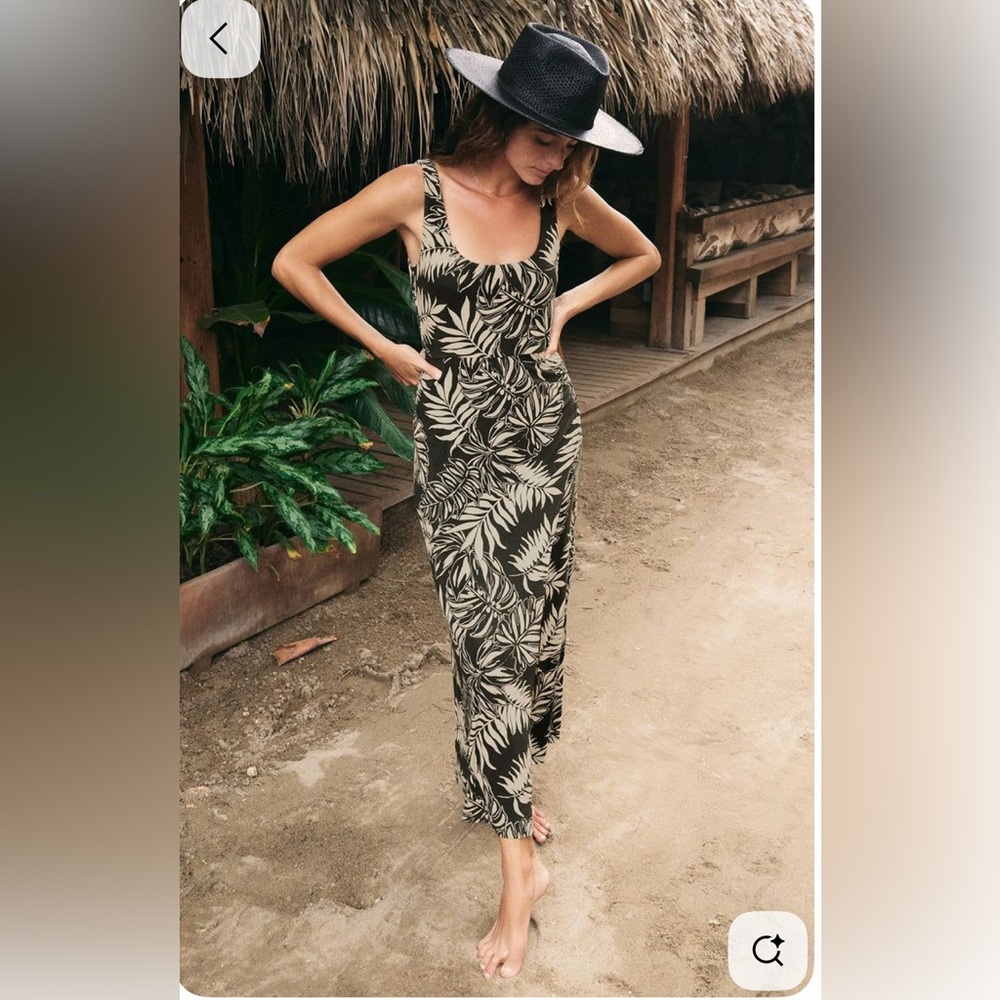 Z Supply Melbourne Sandy Bay Palm Midi Dress